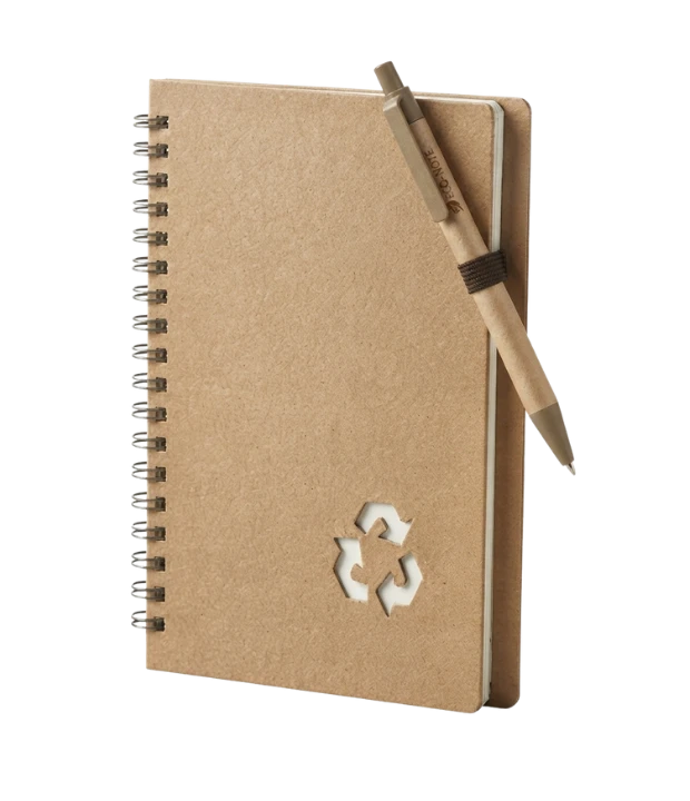 cuaderno sin fondo producto imagen Agendas Ecológicas con Bolígrafo